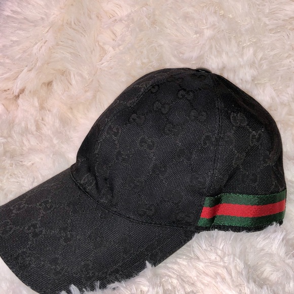 GUCCI ORIGINAL GG CANVAS BASEBALL HAT WITH WEB - Picture 2 of 9